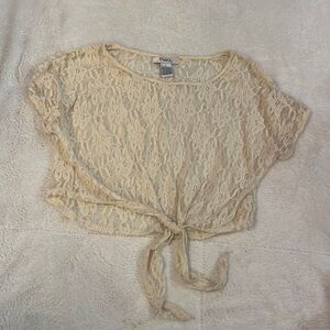 Mesh floral t shirt blouse